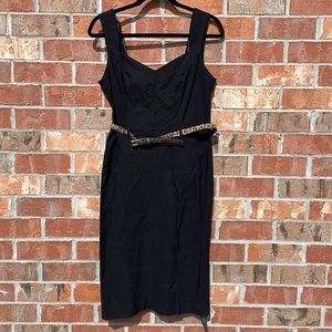 Star by Julia Macdonald NWT Dress Black Size 14 with leopard belt